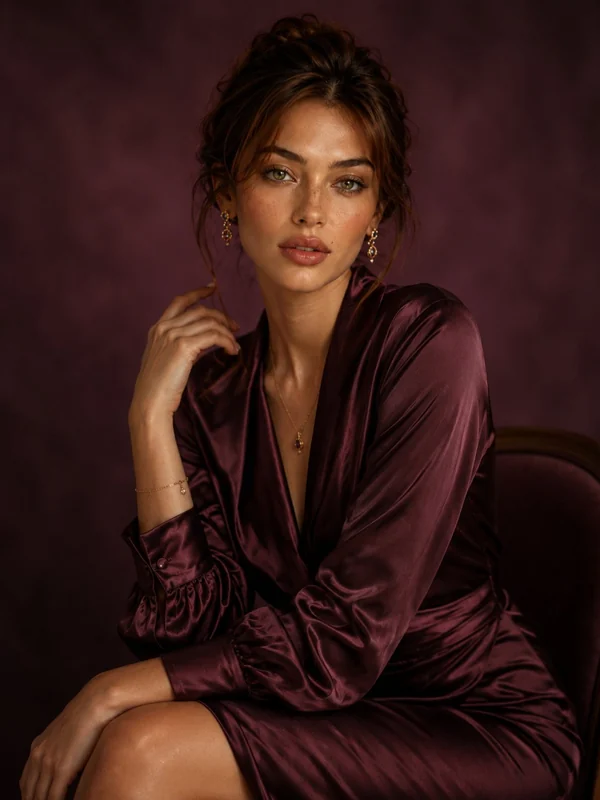 Clara, a fictional adult character for private chat, shown in a portrait