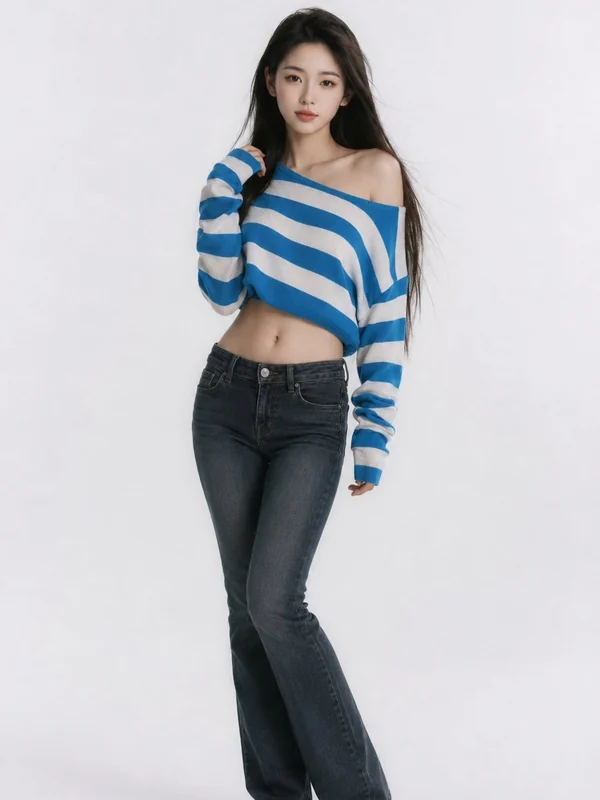 Striped knit styling